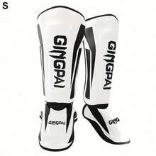 1 Pair Muay Thai Leg Guards, Thick Kickboxing Shin Instep Protector, MMA Fighting Shin Pads, Taekwondo Leg Guards