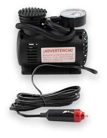 Compresor de Aire Portátil para Auto 300 PSI. Inflador Eléctrico de Llantas con Medidor de Presión y Conector de 12V para Coche y Moto. - Negro - Ver 5