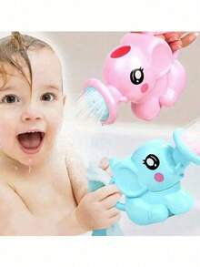 1pc Elephant Shaped Shower Sprinkler Toy, Children's Bathtub Toy, Baby Bath Toy, Bathtub Toy, 1 Year Old Baby Toy, Green - Multicolor - View 6