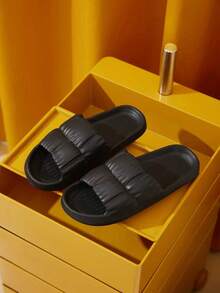 2025春夏新款热销EVA拖鞋，静音防滑，如云朵般舒适，居家浴室皆宜，男女通用，高评价室内家居拖鞋，日常穿着舒适，轻盈透气，适合居家、浴室、海滩等多种场合，网络爆款畅销单品 - 黑色 - 查看 14