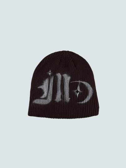 Modcrash 1pc Graffiti Street Style Knit Beanie, Warm And Fashionable Casual Versatile Men's Hat