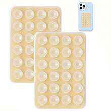 4个/套 硅胶吸盘手机支架，防水粘性底座，适用于大多数手机，通用指握式设计，方便自拍和视频拍摄，黑色/白色/紫色/橙色；2个/套 黑粉色/白色 - 彩色 - 查看 35