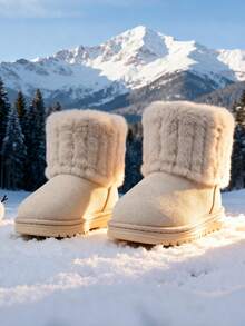 1 Paio di Stivali da Neve Invernali per Bambini, Stivali per Ragazze, Foderati Termici, Caldi, Adatti per Uso all'aperto, Viaggi e Vacanze