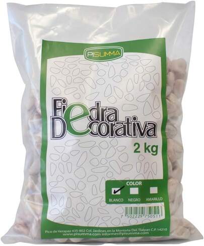 PISUMMA Piedra Bola Blanca Natural – 2 kg |   Decoración Elegante para Jardines, Macetas y Senderos |   Mejora Drenaje y Aporta Luminosidad a Espacios Interiores y Exteriores