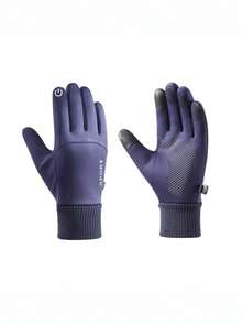 Universal Winter Outdoor Sports Riding Warm Gloves For Men And Women, Letter Decoration, Windproof, Waterproof, Inner Lining For Warmth, Touchscreen Compatible, Winter Fleece, Driving, Hiking, Motorcycle, Warm Gloves.