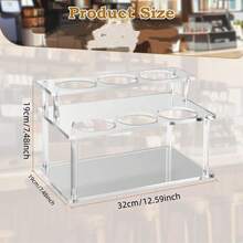 Wine Bottle Organizer -2-Layer Acrylic Bottle Display Rack For Kitchen Storage | Acrylic, Coffee Syrup, Baijiu, Wine Flavoring And Beverage Station Organizer With Layered Shelves