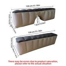 1pc Car Inflatable Bed, Car Rear Gap Filler Pad, Suitable For Sedan, SUV, MPV, Car Rear Seat Sleeping Cushion, Footrest Pad, Fit For Car Camping - Grey - View 4