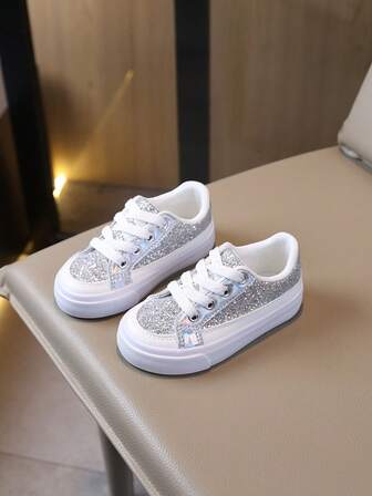 2025 Spring New Bright Color Girls' Canvas Sneakers, Comfortable Casual Children's Sports Shoes, Red Flat Casual Shoes For Girls