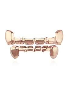 1 Set Adjustable Fang Tooth Metal Teeth Grillz,