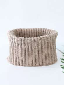 1件秋冬羊绒颈套，可作围巾和头巾使用，男女通用，加厚保暖针织护颈围巾，多功能头巾围巾套装，时尚发饰，女士发带 - 圍脖髮帶 - 查看 9