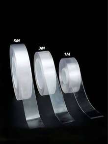 1pc Heavy Duty Double Sided Tape - Reusable, Residue-Free, Strong Adhesive, Multi-Purpose, Removable & Washable, Suitable For Home, Office & Car!1/3/5M Double Nano Tape Tracsless Double Sided Tape Transparent No Trace Reusable Waterproof Adhesive Tape - Multicolor - View 10