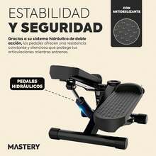 ORZEL Mini Escaladora Multifuncional con Bandas de Resistencia y Pedales Antideslizantes: Stepper Portatil, Monitor LCD y Regulador de Tensión, Escaladora para Ejercicio en Casa - 1 - Ver 5