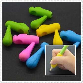 2件/4件/6件/8件儿童、小学生铅笔握笔矫正器，纠正握笔姿势，学龄前儿童硅胶铅笔握笔器，随机发货