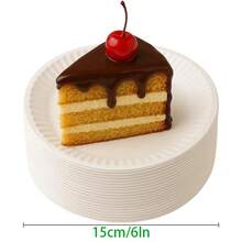 Products Paper Plates - Uncoated White Plate - Use For Foodware, Events, Activities, Crafts Projects And More - - And Disposable - 15cm/6In - 23cm/9In - 50/100 Pack - White - View 4