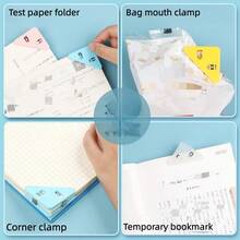 1Set Colorful Triangle Paper File Clips,Sealing Clips,Decorative Tools,Bookmark ,Color And Style Are Random, Plastic, Multipurpose & Non-Slip, Ideal For Office, Study, Documents & Storage,Gifts, Christmas, Halloween, New Year