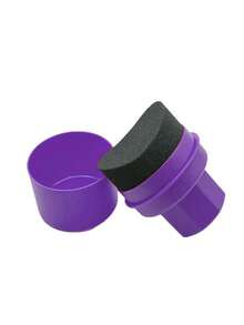 1pc Premium Car Tire Waxing Sponge With Cover, Curved Car Waxing Applicator Pad, Easy To Wax, Tire Cleaning Tool, Detail Brush, Multi-Purpose Tire Cleaning Sponge, Soft, Durable, Gentle, Easy To Apply, Makes Tires Look Brand New, Ideal For Car Enthusiasts And Auto Detailers, Suitable For Cars, Trucks