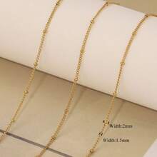 1-Meter 18k Gold, Various Styles Of 304 Stainless Steel Jewelry Chains, Diy Bracelets, Necklaces, Handcrafted Chains, Clothing Chains, Non-Fading Accessories, Fine Chains - Various Styles Of Chains - View 10