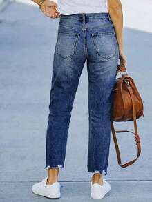 Women's Casual Vacation All-Match Versatile Denim Jeans - Medium Wash - View 6