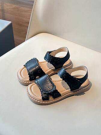 1 双儿童软底防滑舒适轻便易穿脱室内/室外休闲平底凉鞋