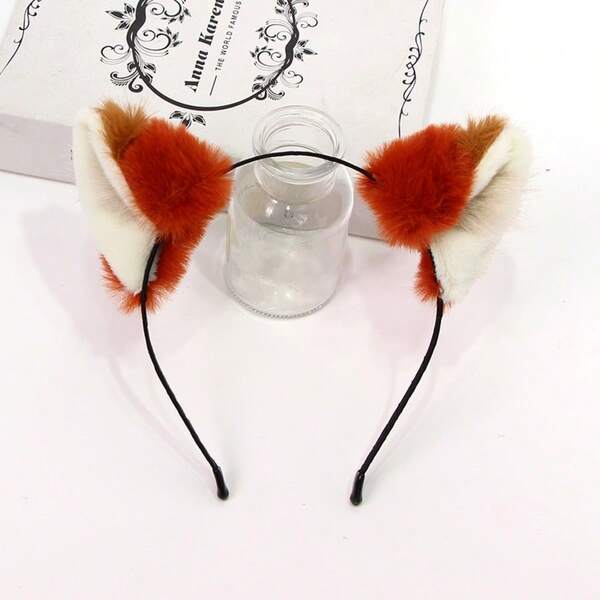 1pc New Nick Wilde Fox Ear Headband - Cute Party Hair Accessory, Adorable Character Design, Valentine's Day Gift & Everyday Cosplay Prop,Birthday Decoration,Party Decoration,Boyfriend Gift,Birthday Gift,Color/Style Sent Randomly