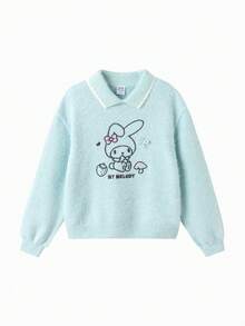 Balabala Hello Kitty Girls Knit Sweater, 2025 Winter, Cozy Cute Pullover