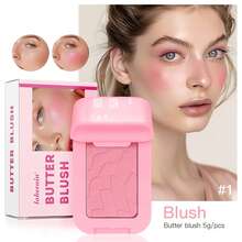 1 盒 5 克黄油腮红，防水防汗持久哑光腮红，粉色调，修容日常腮红，适合万圣节、圣诞节、节假日 - 彩色 - 查看 8