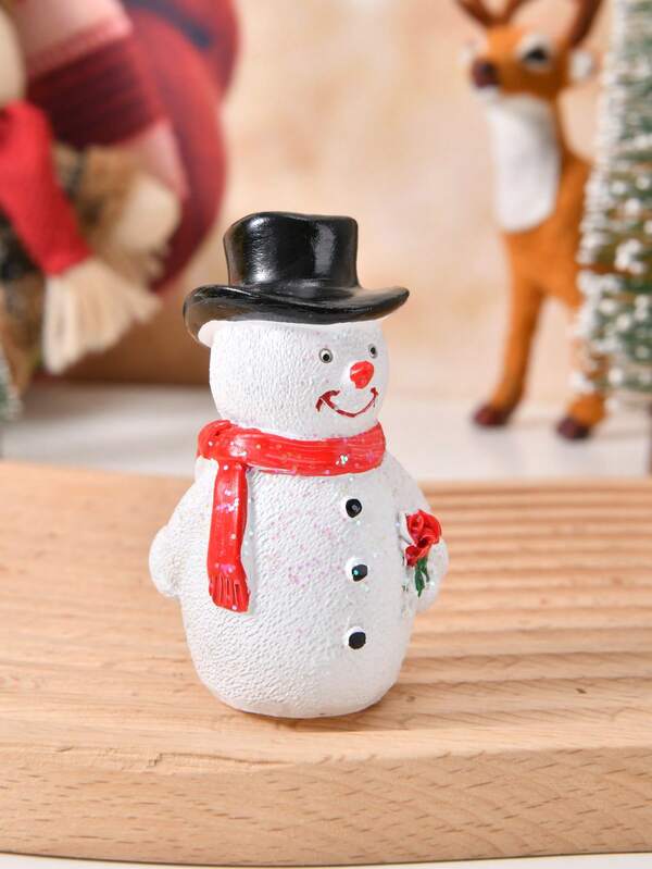 1 buc figurină om de zăpadă de Crăciun neagră, potrivită pentru decorul casei, decorul dormitorului, biroul și studenții, depozitare, decorul nunții, decorul casei, organizator de bijuterii, decorațiuni pentru petreceri, cel mai bun cadou