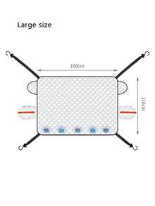 1 件磁性汽车挡风玻璃雪罩，加厚冬季霜雪保护器，遮阳挡风玻璃保护器 - 彩色 - 查看 10