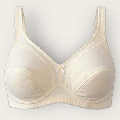 sujetador brasier copa B/C sin varilla ni esponja transpirable para mujer con 3 niveles de sujecion soporte y firmeza detalles bordados 100% algodon comodo y suave para adultos mayores cordones ajustables