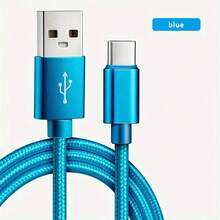 3.3ft/6.6ft/9.9ft 60W Fast Charging USB Type-C Cable, Durable Fabric Material, High-Speed Data Transfer, USB To Type-C Charger, Compatible With Xiaomi, Vivo, OPPO, Redmi And Other USB-C Smartphones - Multicolor - View 16