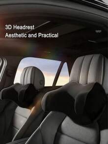 1pc Universal Car Headrest Neck Pillow, Comfortable Business Style Memory Foam Pillow, All-Season Use - A - View 1