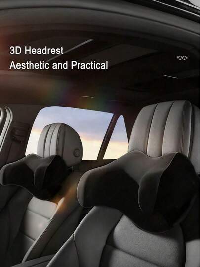 1pc Car Headrest, Universal Neck Pillow, Comfortable Business Memory Foam Pillow, Suitable For All Seasons