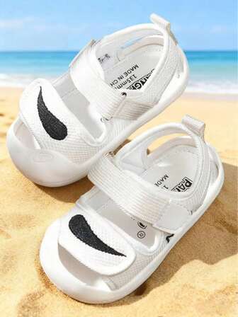 รองเท้าแตะเด็กน่ารักกันลื่นพื้นนิ่มระบายอากาศได้ดีสำหรับฤดูใบไม้ผลิ/ฤดูร้อน, 1 คู่ เหมาะสำหรับเด็กวัยหัดเดินอายุ 0-3 ปี ใส่ในร่ม/กลางแจ้ง, ดีไซน์ตะขอและห่วงสวมใส่ง่าย, รองเท้าแคมป์ปิ้งลำลองแฟชั่น