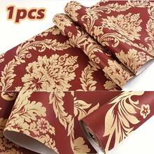 Super lange nicht-klebende Tapete - Europäischer Blumen 3D-Textur - Klebstoff erforderlich, einfach zu installieren - abnehmbare moderne Heimdekoration Tapete (1 Rolle Größe: 950cm X 53cm / 374in X 20,87in) - geeignet für große Wände und Decken, Wandbild Tapete, Schlafzimmer Tapete, Wandmalerei, mexikanischer Stil