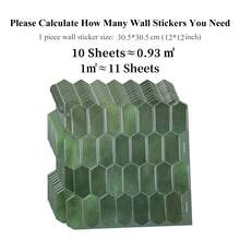 WalDecoo 1/4/10 Sheets Peel And Stick 3D Wall Tiles 12 X 12 Inch Peel And Stick Backsplash Hexagon Long Wall Tiles For Kitchen Bathroom