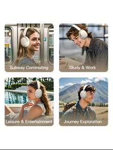 Auriculares inalámbricos Bluetooth 5.4 supraaurales Yisen YJS-107, estéreo HIFI, plegables, con micrófono con cancelación de ruido integrado, para deportes al aire libre, juegos y entretenimiento. Ideales para todos. - Azul - Ver 7