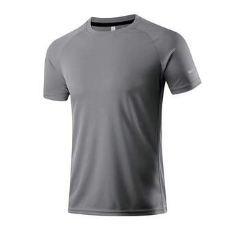 Pojkvänstil Herr Fritidskondition Utomhussport Snabbtorkande Träning Löpning Hög Elastisk Loose Fit Kortärmad T-shirt Gym Kläder Pojkvänstil Herr Basic T-shirt