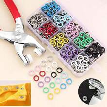 50/200pcs Colorful Plastic Prong Snap Buttons, Iron Plier Tool Kit And Storage Box, Suitable For DIY Crafts, Pants, Bibs, Hats, Shoes, Umbrellas, Sewing (Random Color Buttons Without Box) - Multicolor - View 13