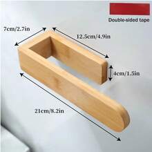 رف منشفة من البامبو 1/2 قطعة ، رف منشفة خشبي معلق للحمام والمطبخ ، رف منشفة حديث مثبت على الحائط