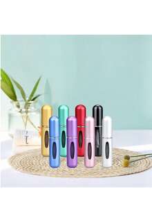 Refillable Perfume Atomizer Travel,8Pcs 5ML Portable Mini Pocket Perfume Atomizer Bottle Spray For Travel Accessories Tin Canister Organiser - 粉色 - 查看 7
