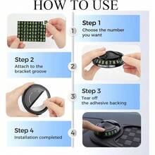 Multifunction Car Anti-Slip Mat, Rotatable Anti Skid Car Dashboard Pad With Temporary Parking Number, Universal Car Anti Slip Mat With Phone Holder For Phones Sunglasses Keys Gadget