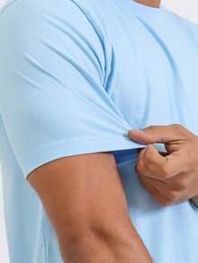 Men T-Shirts - Màu xanh nhạt - Xem 4