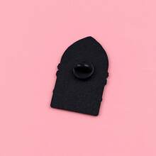 Bunte Fenster Schwarz Katze Herren Damen Broschen Anstecknadeln für Rucksack, weiche Emaille Anstecknadeln, Abzeichen, Schmuckzubehör