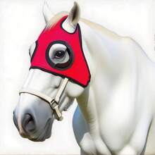 Horse Fly Mask, Breathable Mesh UV Protection Mask With Ear Covers, Adjustable Buckle, Horse Riding Training Gear