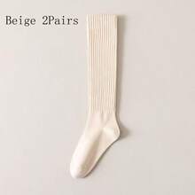 5 Pairs Women'S Warm Thick Calf Socks - Slim Fit,Sports Pressure Socks,Solid Color With Side Stripes, Machine Washable, Perfect For Autumn & Winter Boots, Casual & Stylish Design, Winter Socks | Slim Fit Socks | Texture ﻿ - Multicolor - View 19