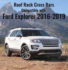 300lbs Roof Rack Cross Bars Compatible With Ford Explorer 2016-2019 Limited/XLT/Sport/Platinum,Heavy Duty Aluminum Roof Rails Crossbars Rooftop Cargo Basket Carrier Luggage Black - A.適用於探險家 2016-2019 - 查看 2