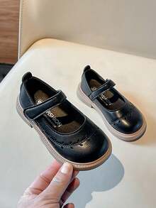2025年女童真皮鞋，新款春秋季公主鞋，软底女童鞋 - 黑色 - 查看 5