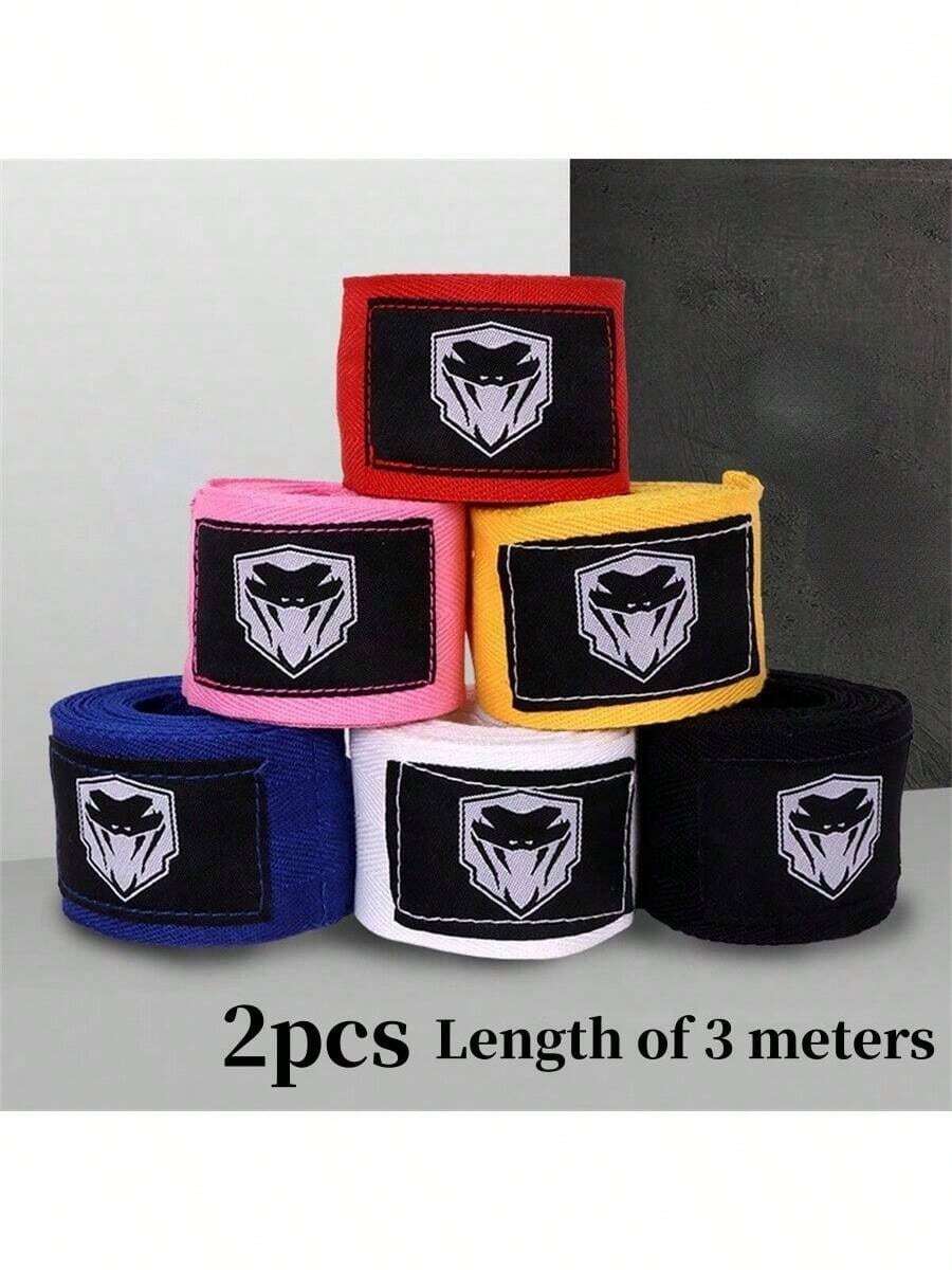 2条装拳击训练绷带，运动绷带，适用于综合格斗、自由搏击训练 - 3m - 查看 1