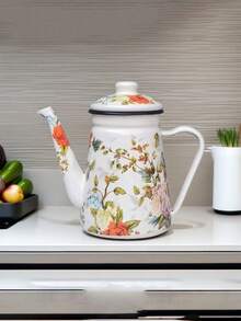 1pc 复古搪瓷咖啡壶 手冲壶 细口壶 家用茶壶 冷水壶 油壶 煮茶壶 奶茶壶 家用手冲咖啡壶 搪瓷水壶 耐热茶搪瓷茶壶 搪瓷咖啡壶 厚搪瓷油壶 怀旧餐厅茶水壶 奶茶水壶 回到学校 - 芳香咖啡壺 - 查看 5