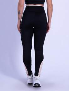 Rocca Fitness High Waist Polyamide Legging Pants Ponta Lagoinha - Màu be - Xem 3